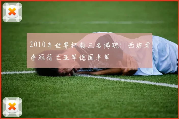 2010年世界杯前三名揭晓:西班牙夺冠荷兰亚军德国季军